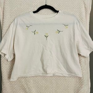 John Galt embroidered crop top